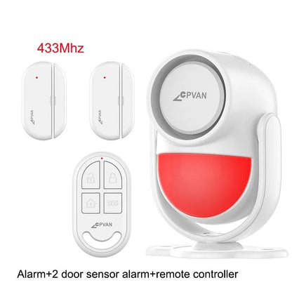 Wireless Motion Detector Alarm System – Home Security Sensor with Door Alarm, Remote Control, and Burglar Protection