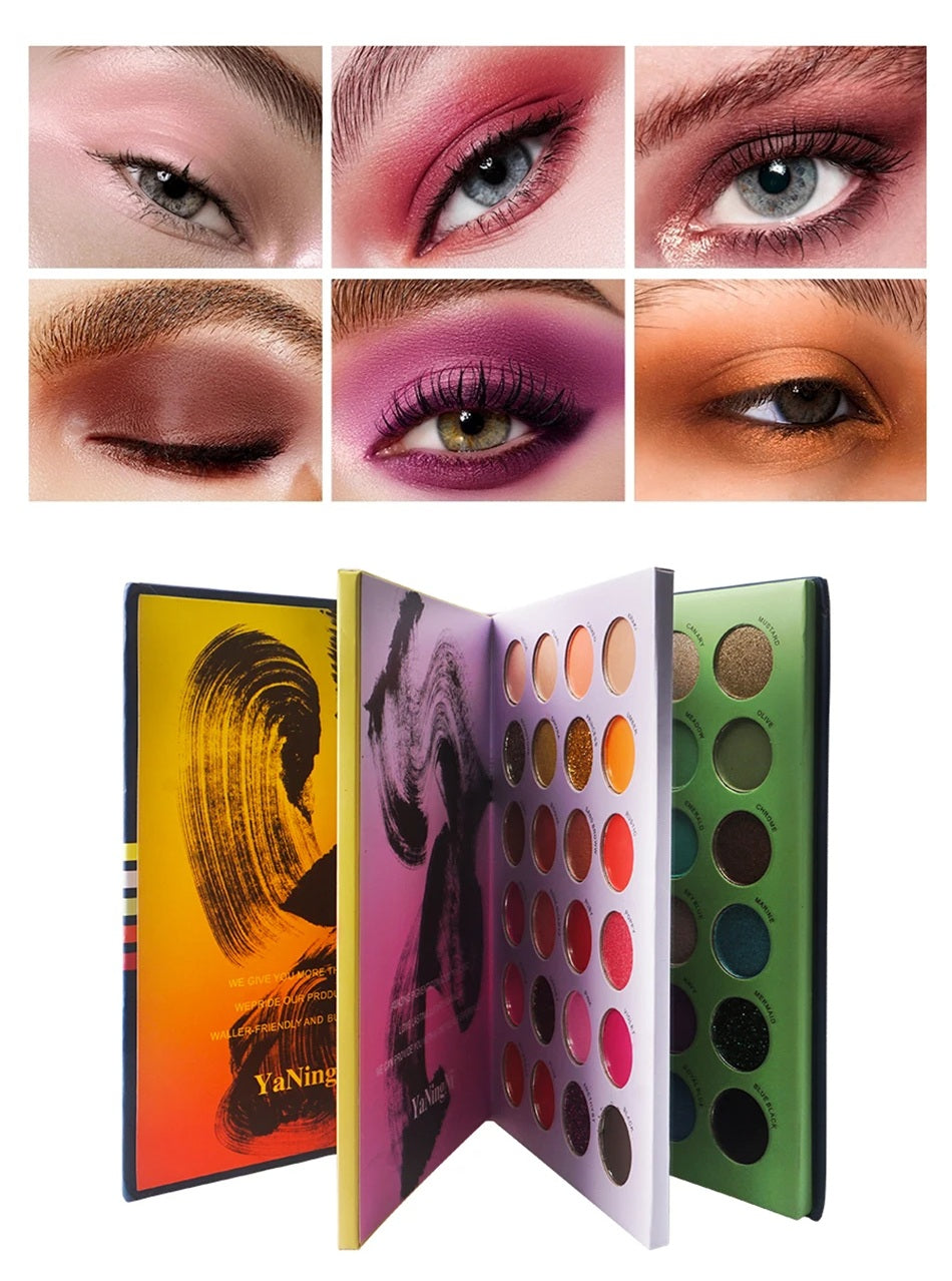 Color Eyeshadow Palette – 72/60 Matte, Glitter & Pearlescent Professional Pigment Set for Easy, Colorful Makeup and Artistic Looks
