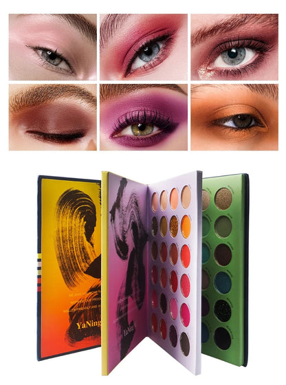 Color Eyeshadow Palette – 72/60 Matte, Glitter & Pearlescent Professional Pigment Set for Easy, Colorful Makeup and Artistic Looks