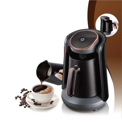 Stainless Steel Moka Coffee Pot – 500ml Semi-Automatic Turkish and Espresso Coffee Maker with Thermal Heat Retention