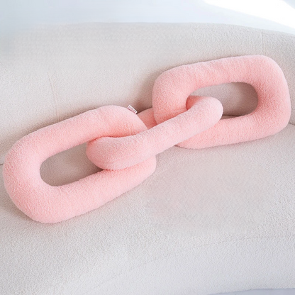 Plush Chain Knot Pillow – Fun Shackle-Shaped Cushion for Sofa Décor & Unique Gifts