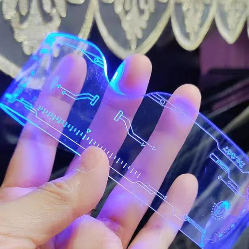 LED Light-Up Visor Glasses – Cool Cyberpunk Glow Eyewear for Festivals, Clubs, Halloween, and Futuristic Party Fun