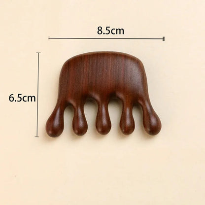Wooden Scalp Massager Comb – Natural Oil-Boosting Wooden Brush for Relaxing Head Therapy and Healthy Hair Growth