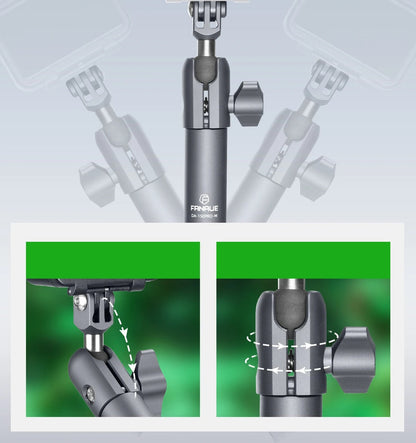 Aluminum Double Socket Arm for 20mm Ball Mount – Swivel Extension for GoPro, Insta360, Motorcycle, Bike Cameras