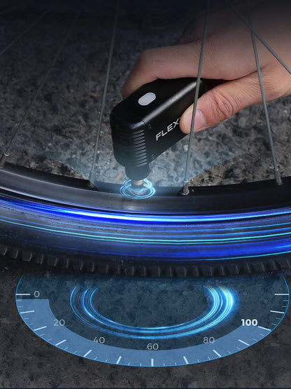 Portable Electric Bicycle Tire Inflator – 100PSI Smart Pump Compatible with Presta and Schrader Valves for Outdoor Cycling and On-the-Go Inflation