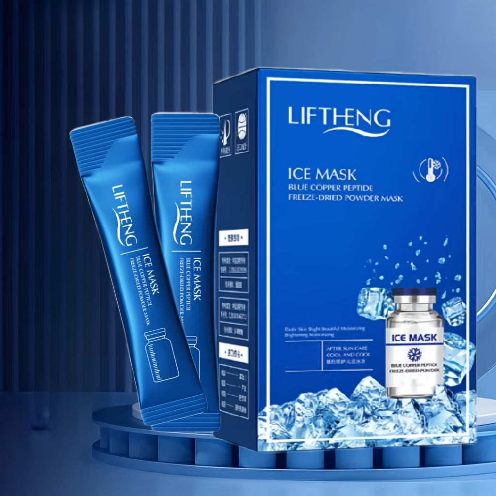 Blue Copper Peptide Ice Mask – Hydrating Freeze-Dried Skincare for Glowing, Firm, and Rejuvenated Complexion Anytime