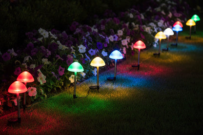 Upgraded Solar Mushroom Lawn Lights – 16-Head Outdoor Garden Decoration Set with 8 Lighting Modes for Christmas, Thanksgiving, Path Accents & Holiday Landscaping