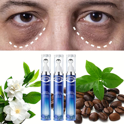 1pc Eye Serum with Caffeine, Hyaluronic Acid & Niacinamide, Hydrating, Moisturizing &Firming Light Beige, The Look Of Dark Circles, Brighten Light Beige, Lifting Eye Light Beige with 360° Massage Roller Ball, for All Light Beige Types