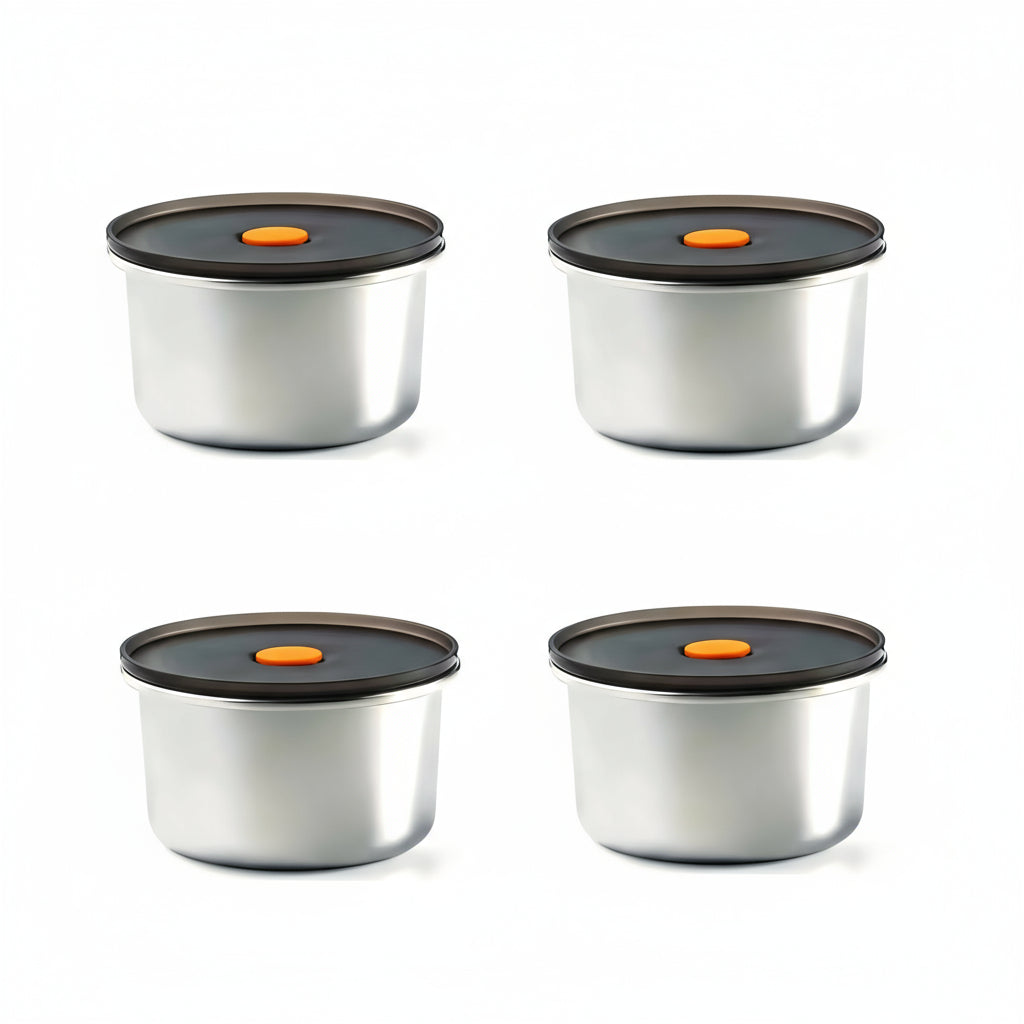 Stainless Steel Airtight Food Containers – Leakproof Lunch Boxes for Meal Prep, Fruits, Snacks & Office Storage