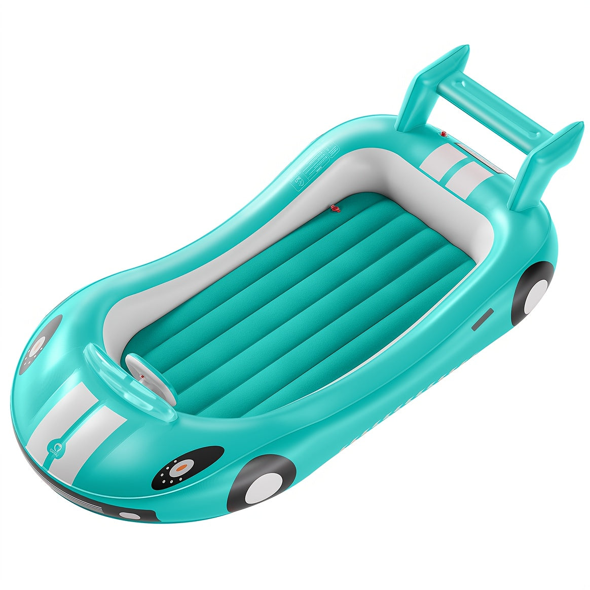 Inflatable Kids Travel Bed – Portable Sleeping Mattress with Raised Sides and Hand Pump for Camping, Hotels, and Home Use