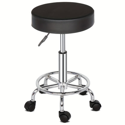 Adjustable Salon Stool with Backrest – 360° Swivel Height-Adjustable Modern Bar Chair for Kitchen, Spa, Salon and Home Use