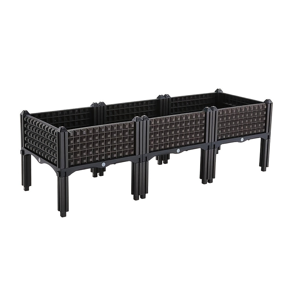 Plastic Raised Planting Container with Drainage – Elevated Propagation Box for Growing Vegetables, Fruits, Flowers & Fresh Culinary Herbs