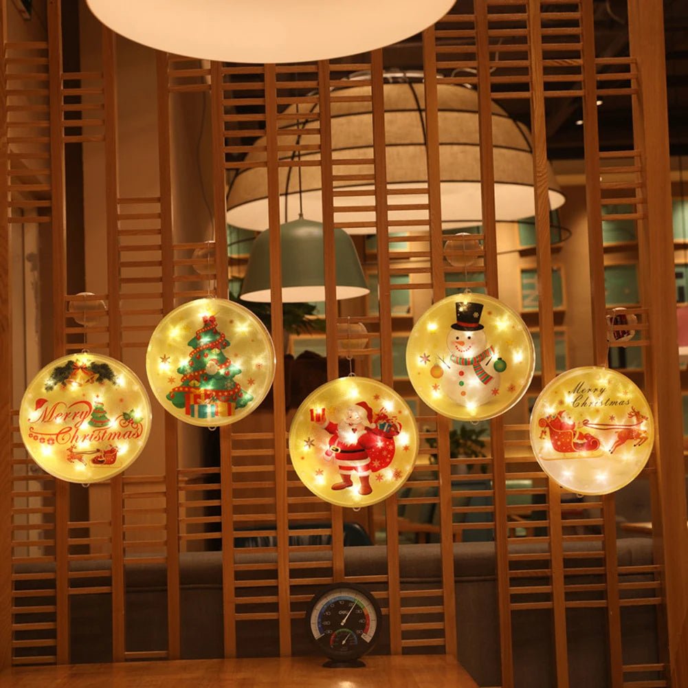 Christmas Tree LED Window Lights – 3D Battery-Powered Fairy Glow with Easy Hang & Double-Sided Tape