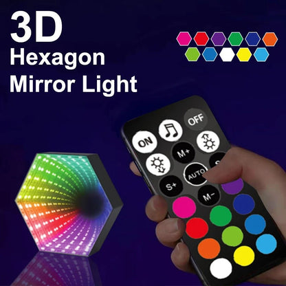 Infinity Mirror Tunnel Light - 3D Mirror with Hypnotic RGB Illumination