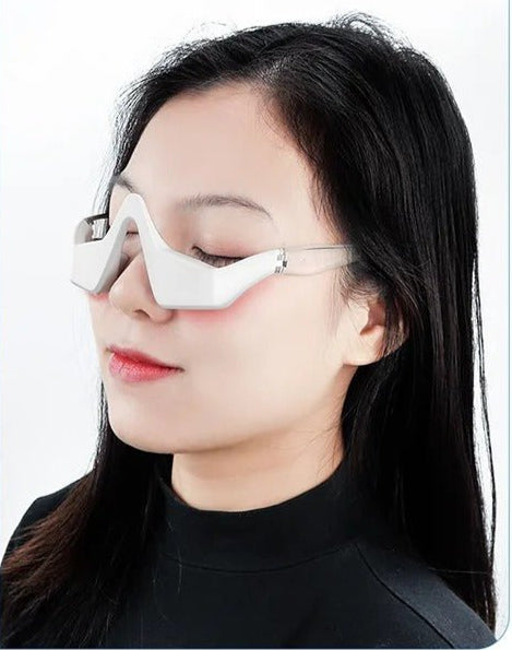 Micro-Current Pulse Eye Massager with Red Light - 3D Massager that Relieves Dark Circles, Removes Wrinkles, Anti-Ageing