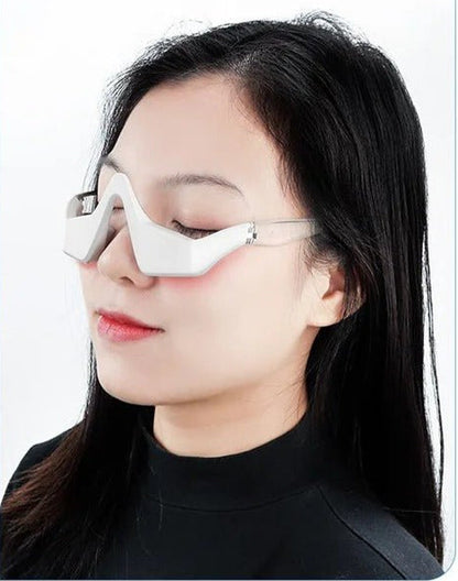 Micro-Current Pulse Eye Massager with Red Light - 3D Massager that Relieves Dark Circles, Removes Wrinkles, Anti-Ageing
