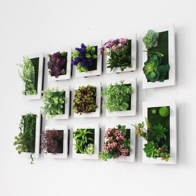 Plant Wall Art -3D Maintenance Free Artificial Plants for Table and Wall Décor
