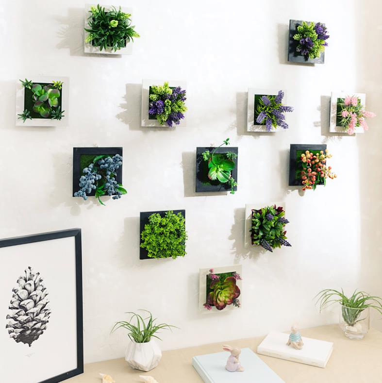 Plant Wall Art -3D Maintenance Free Artificial Plants for Table and Wall Décor