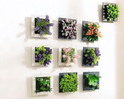 Plant Wall Art -3D Maintenance Free Artificial Plants for Table and Wall Décor