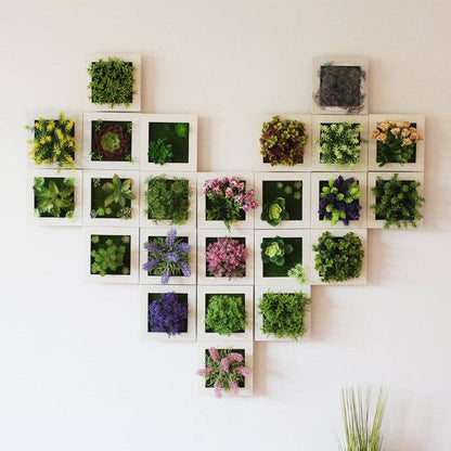 Plant Wall Art -3D Maintenance Free Artificial Plants for Table and Wall Décor