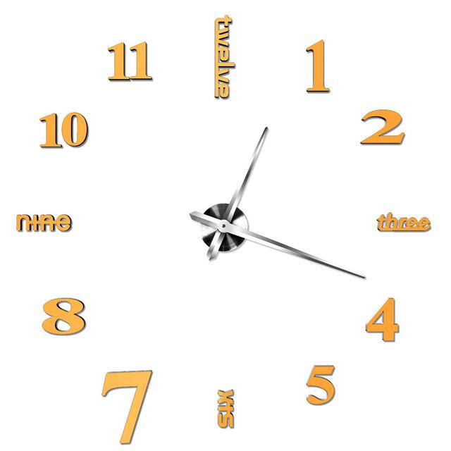 Wall Sticker Clock - 3D Clock Sticker for Instant Home Makeover