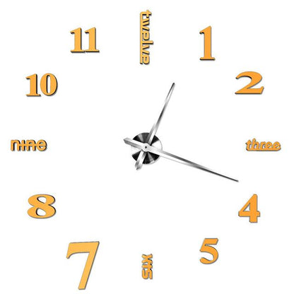 Wall Sticker Clock - 3D Clock Sticker for Instant Home Makeover