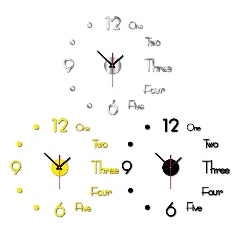 Wall Sticker Clock - 3D Clock Sticker for Instant Home Makeover