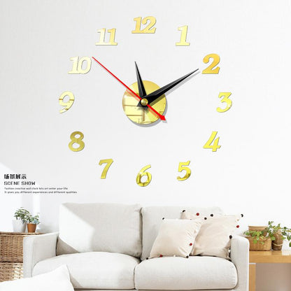 Wall Sticker Clock - 3D Clock Sticker for Instant Home Makeover