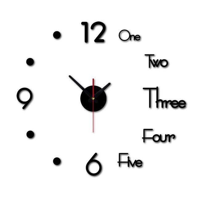 Wall Sticker Clock - 3D Clock Sticker for Instant Home Makeover