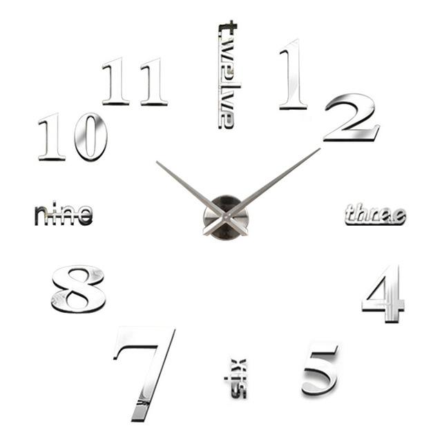 Wall Sticker Clock - 3D Clock Sticker for Instant Home Makeover