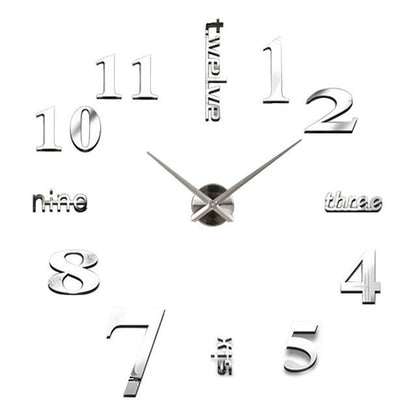 Wall Sticker Clock - 3D Clock Sticker for Instant Home Makeover