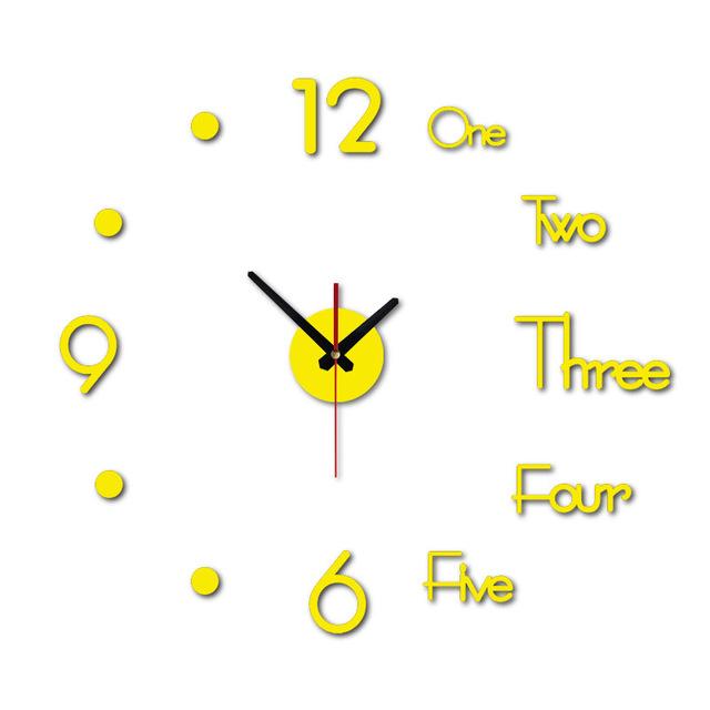 Wall Sticker Clock - 3D Clock Sticker for Instant Home Makeover