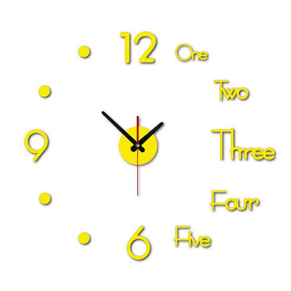Wall Sticker Clock - 3D Clock Sticker for Instant Home Makeover