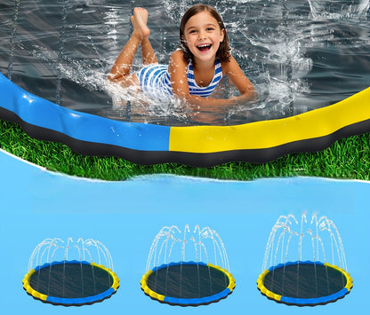 Heavy Duty Splash Pad with Sprinkler – Summer Outdoor Water Toy for Kids Ages 3-12 and Large Dogs