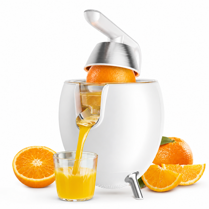 Electric Stainless Steel Citrus Juicer – Powerful 850W Orange & Lemon Juicer with 2 Cones, BPA-Free Parts and Easy-Clean Design for Home Kitchens