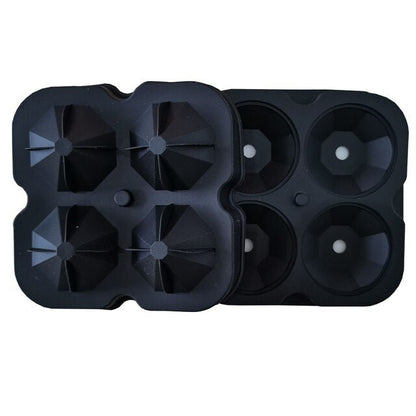 Diamond Ice Mold - 4 Hole Flexible Silicone Ice Mold Tray