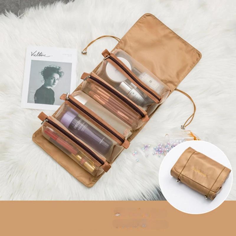 Detachable Makeup Bag Set – 4-in-1 Portable, Foldable Travel Cosmetic & Toiletry Organizer Pouch