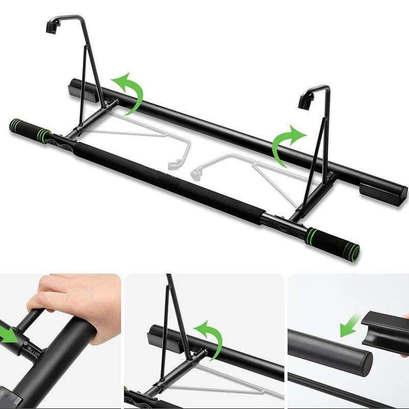 Doorway Trainer - 4 in 1  Multi-Grip Pull-up Bar with Smart Larger Hooks Technology