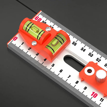 Drilling Positioning Ruler - 4 in 1 T- Square Ruler | High Precision Angle Drawing Marking Gauge Tools