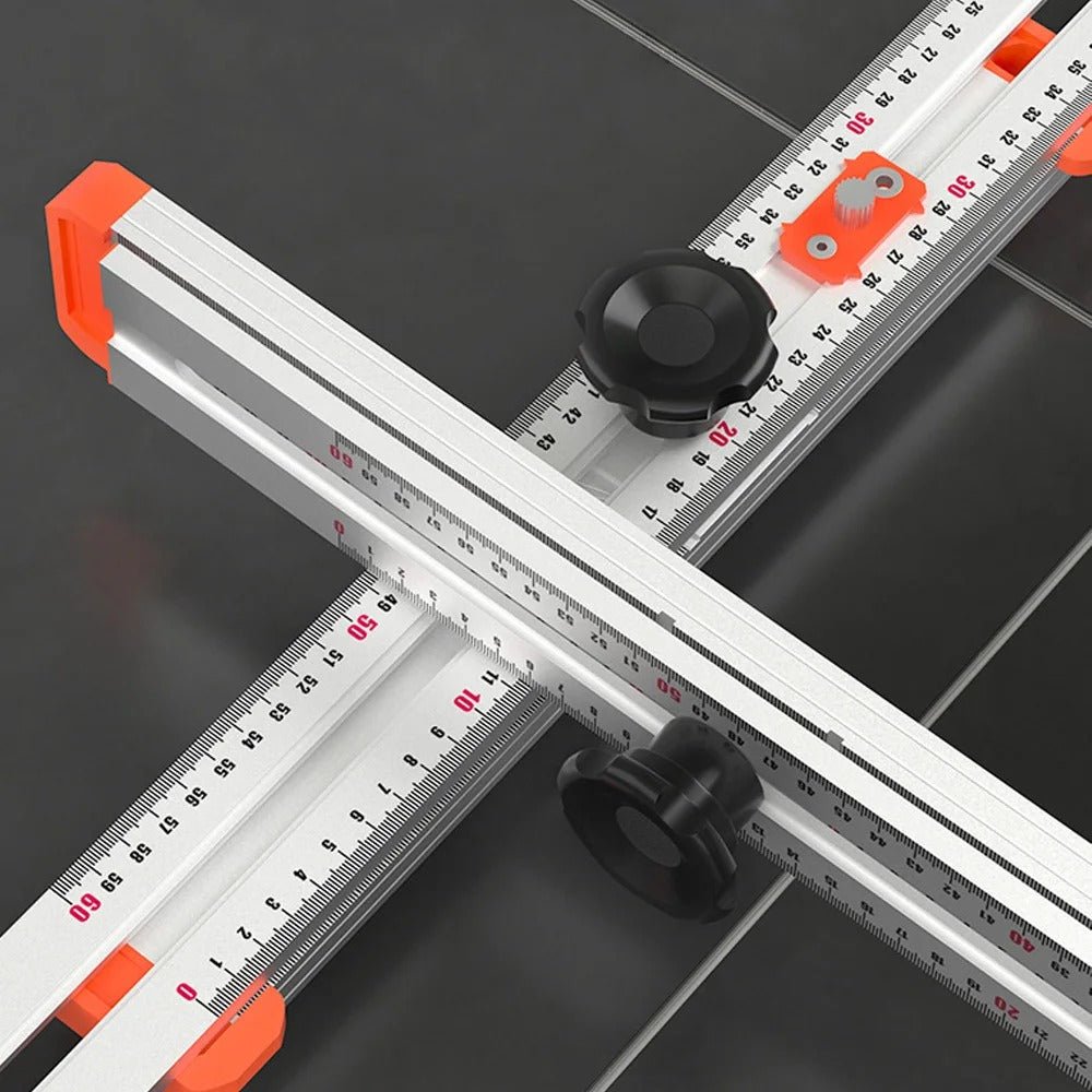 Drilling Positioning Ruler - 4 in 1 T- Square Ruler | High Precision Angle Drawing Marking Gauge Tools
