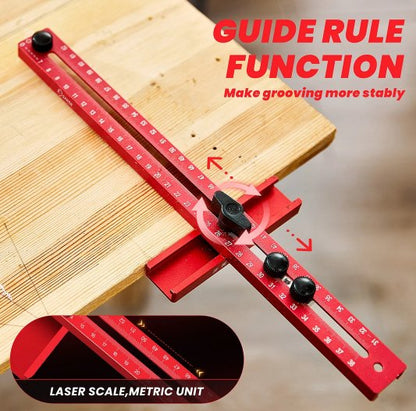 Router Milling Groove Bracket - 4 in 1 Adjustable Router Jig Tool for Woodworking