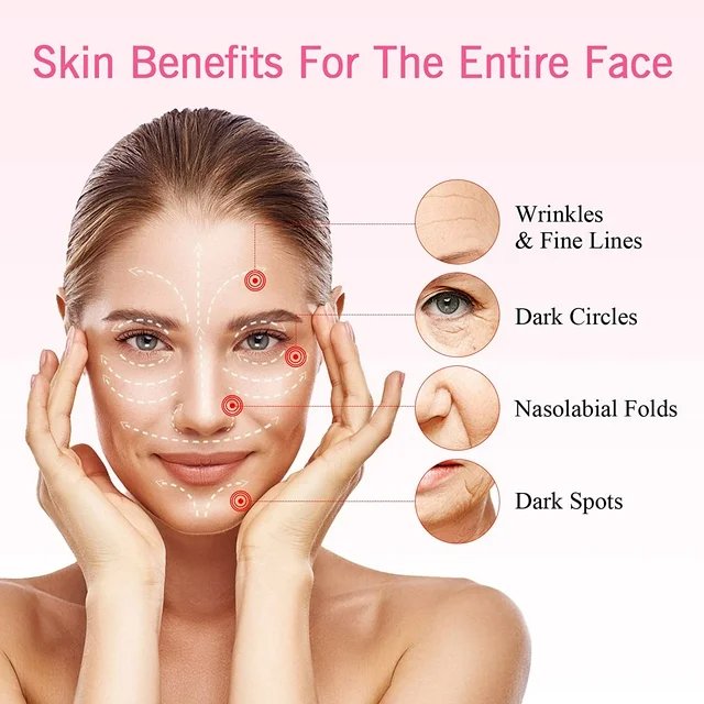 Skincare Wand - 4-in-1 Therapeutic Warmth Face Massager Tool with Red LED Light