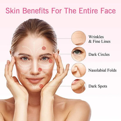 Skincare Wand - 4-in-1 Therapeutic Warmth Face Massager Tool with Red LED Light