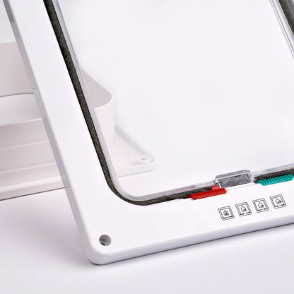 Security Lock Flap Door - 4 Way Cat Flap Door for Interior Exterior Door, Window and Wall