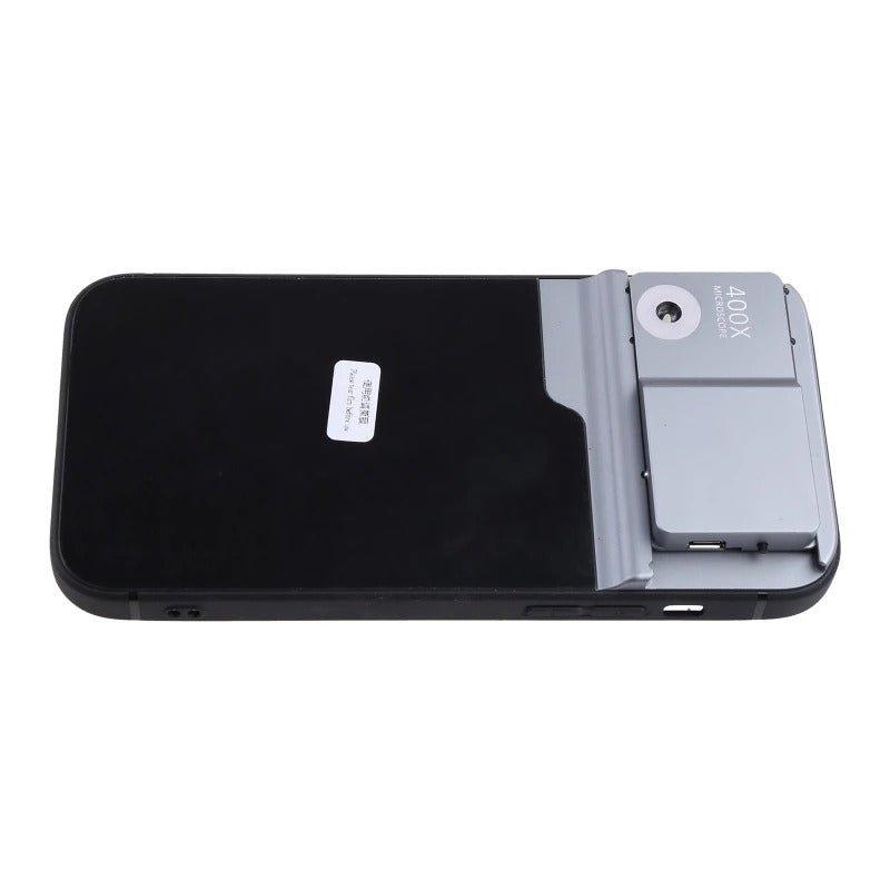Phone Microscope with Light Case - 400X Microscope Lens Phone Cover Built-in Light Lenses Tip Scope
