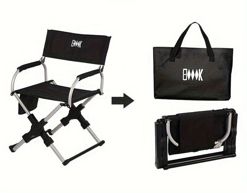 Aluminum Folding Chair – Lightweight Yet Strong Seat with Backrest for Outdoor Fishing, Travel, and Compact Storage