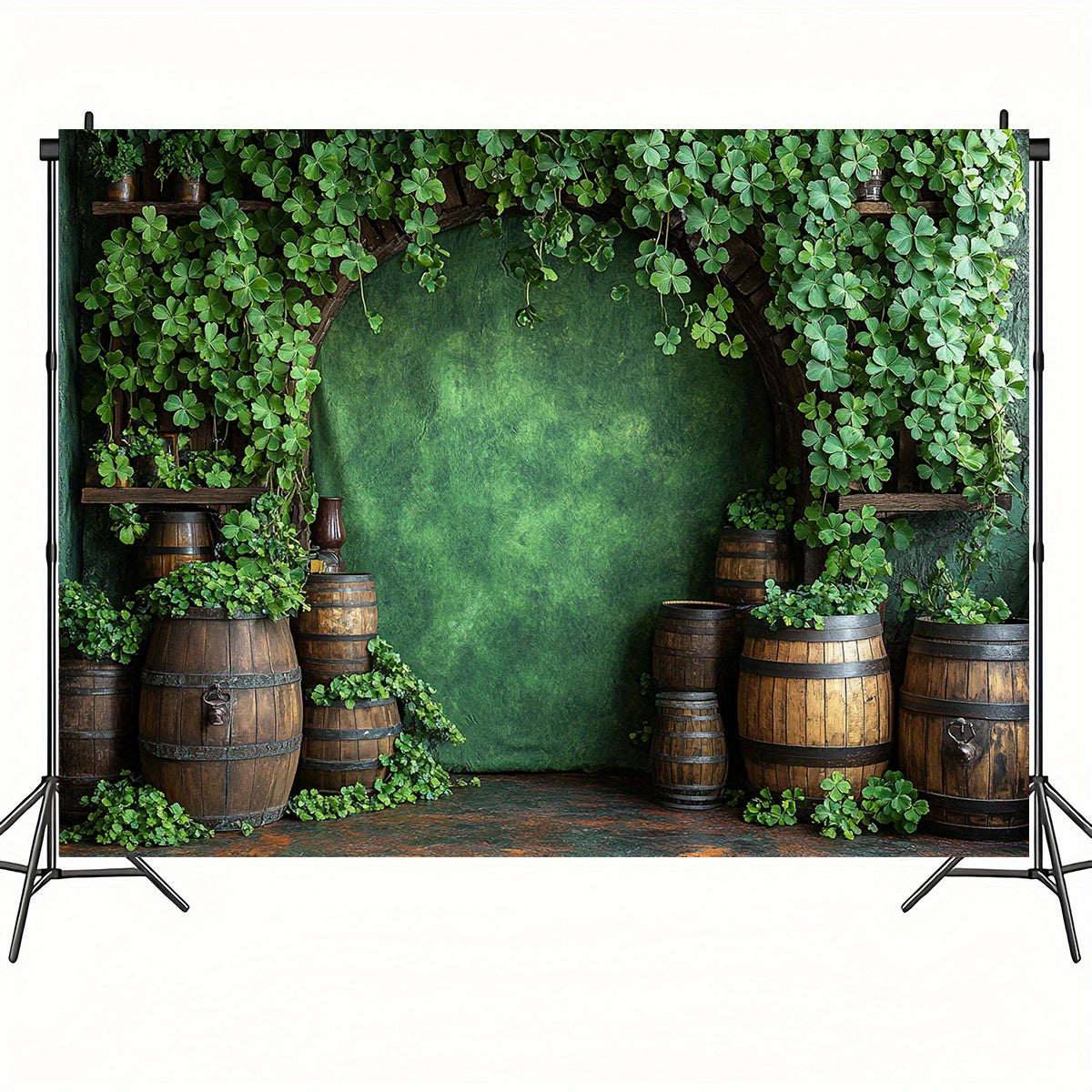 Festive St. Patrick’s Day Banner – Shamrocks & Golden Coin Garland for Irish-Themed Home, Party & Holiday Celebration Decor