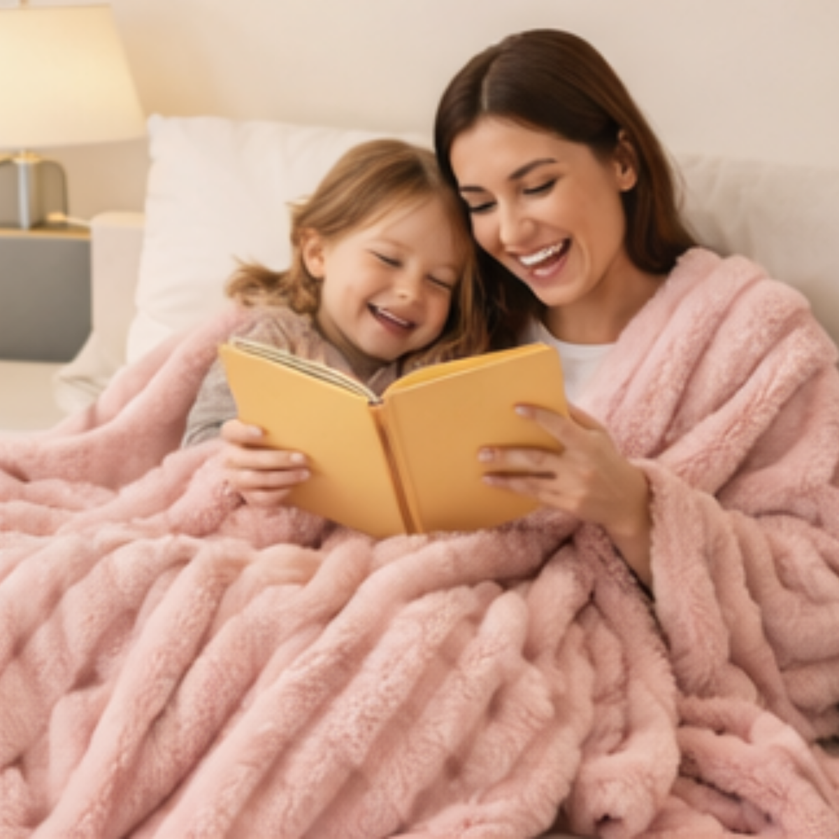 Ultra-Soft Faux Rabbit Fur Sherpa Throw Blanket – Double-Sided Weighted Microfiber Fleece Blanket for Bedroom and Living Room