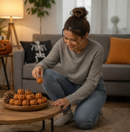 Mini Resin Pumpkin Decorations - Halloween Craft Accessories for DIY Projects, Home Decor and Party Displays