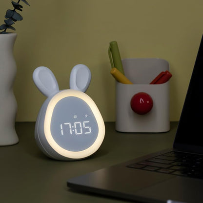 Rabbit Digital Alarm Clock – LED Night Light & Intelligent Wake-Up for Kids
